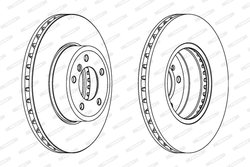 DISC FRANA FERODO DDF1242C-1 - Compatibil cu ALPINA, BMW