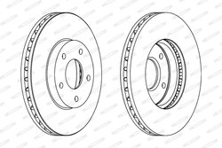 DISC FRANA FERODO DDF1249C - Compatibil cu NISSAN