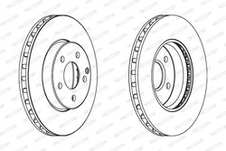 DISC FRANA FERODO DDF1252C - Compatibil cu MERCEDES-BENZ