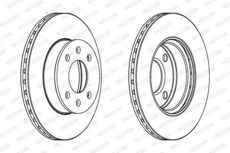 DISC FRANA FERODO DDF1268C - Compatibil cu HYUNDAI, KIA, SAAB