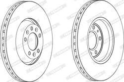DISC FRANA FERODO DDF1274C-1 - Compatibil cu CITROEN, PEUGEOT, SAAB