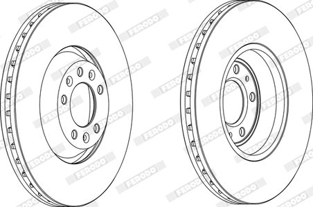 DISC FRANA FERODO DDF1274C-1 - Compatibil cu CITROEN, PEUGEOT, SAAB