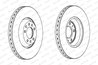 DISC FRANA FERODO DDF1274C-1 - Compatibil cu CITROEN, PEUGEOT, SAAB