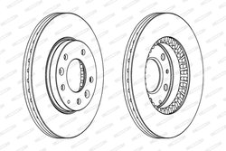 DISC FRANA FERODO DDF1278C - Compatibil cu BESTURN (FAW), MAZDA, MAZDA (FAW), SAAB