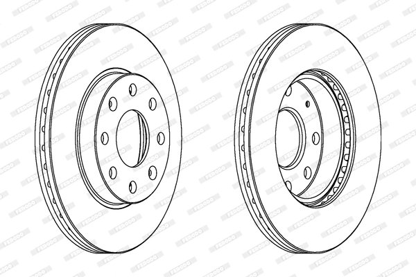 DISC FRANA FERODO DDF1279C - Compatibil cu CHEVROLET, DAEWOO, DODGE, OPEL, SAAB, ZAZ
