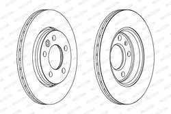 DISC FRANA FERODO DDF1286C - Compatibil cu VW