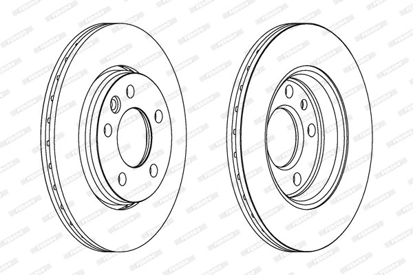 DISC FRANA FERODO DDF1286C - Compatibil cu VW