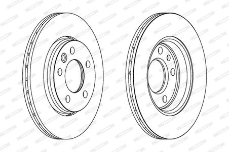 DISC FRANA FERODO DDF1286C - Compatibil cu VW