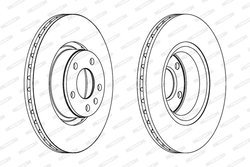 DISC FRANA FERODO DDF1291C - Compatibil cu AUDI