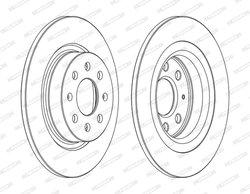 DISC FRANA FERODO DDF1299C - Compatibil cu ABARTH, FIAT, OPEL, VAUXHALL