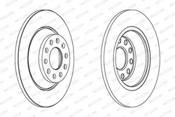 DISC FRANA FERODO DDF1307C - Compatibil cu AUDI