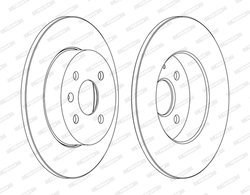 DISC FRANA FERODO DDF1313C - Compatibil cu OPEL, VAUXHALL