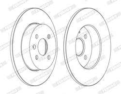 DISC FRANA FERODO DDF1313C - Compatibil cu OPEL, VAUXHALL