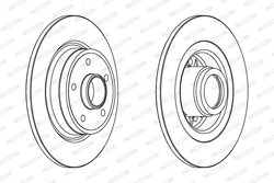 DISC FRANA FERODO DDF1364C-1 - Compatibil cu RENAULT