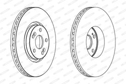 DISC FRANA FERODO DDF1368C-1 - Compatibil cu RENAULT