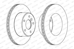 DISC FRANA FERODO DDF1379C-1 - Compatibil cu LAND ROVER