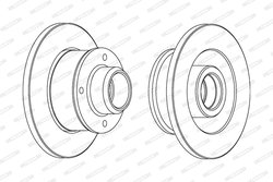 DISC FRANA FERODO DDF137C-1 - Compatibil cu SEAT, VW