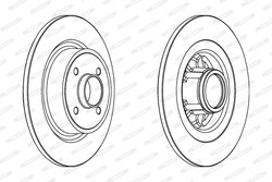 DISC FRANA FERODO DDF1381C-1 - Compatibil cu RENAULT
