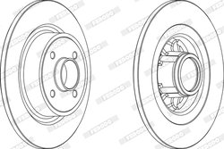 DISC FRANA FERODO DDF1381C-1 - Compatibil cu RENAULT
