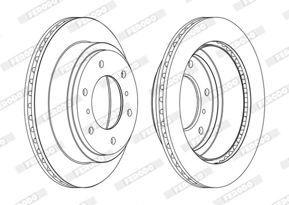 DISC FRANA FERODO DDF1385C - Compatibil cu MITSUBISHI
