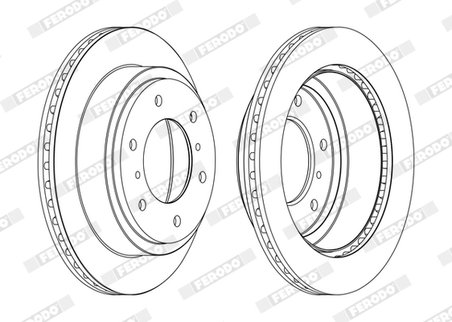 DISC FRANA FERODO DDF1385C - Compatibil cu MITSUBISHI