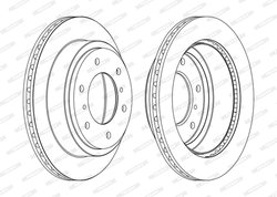 DISC FRANA FERODO DDF1385C - Compatibil cu MITSUBISHI