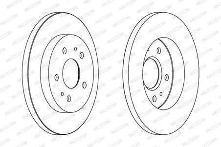 DISC FRANA FERODO DDF1387 - Compatibil cu DAEWOO, DAIHATSU, TOYOTA