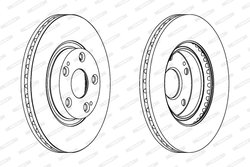 DISC FRANA FERODO DDF1401C - Compatibil cu TOYOTA