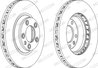 DISC FRANA FERODO DDF1408RC-1 - Compatibil cu AUDI, PORSCHE, VW