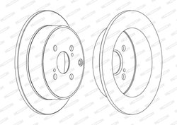DISC FRANA FERODO DDF1409C - Compatibil cu TOYOTA