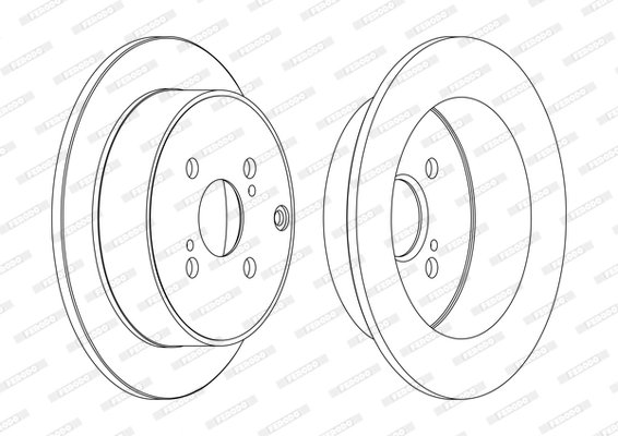 DISC FRANA FERODO DDF1409C - Compatibil cu TOYOTA