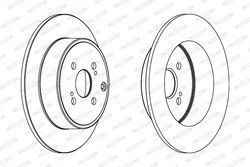 DISC FRANA FERODO DDF1421 - Compatibil cu TOYOTA