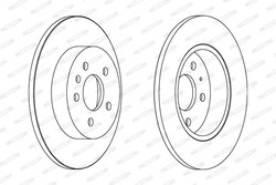 DISC FRANA FERODO DDF1423C - Compatibil cu AUDI, SEAT