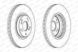 DISC FRANA FERODO DDF1424 - Compatibil cu HONDA