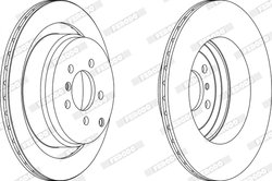 DISC FRANA FERODO DDF1437C-1 - Compatibil cu LAND ROVER