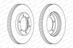 DISC FRANA FERODO DDF1441 - Compatibil cu TOYOTA
