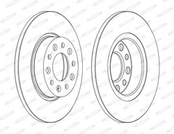 DISC FRANA FERODO DDF1450C - Compatibil cu ALFA ROMEO, JEEP