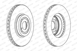 DISC FRANA FERODO DDF1461C - Compatibil cu TOYOTA