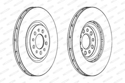 DISC FRANA FERODO DDF1453C - Compatibil cu ALFA ROMEO, CHRYSLER, JEEP