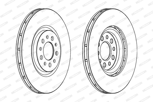 DISC FRANA FERODO DDF1453C - Compatibil cu ALFA ROMEO, CHRYSLER, JEEP