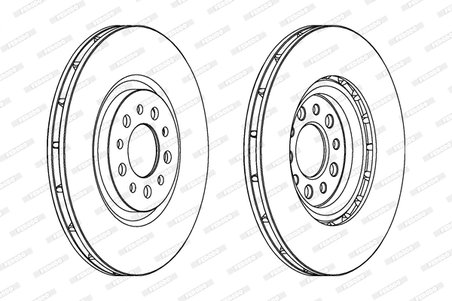 DISC FRANA FERODO DDF1453C - Compatibil cu ALFA ROMEO, CHRYSLER, JEEP