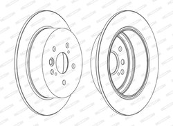 DISC FRANA FERODO DDF1486C - Compatibil cu CHERY, TOYOTA