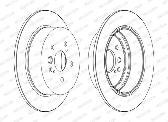 DISC FRANA FERODO DDF1486C - Compatibil cu CHERY, TOYOTA