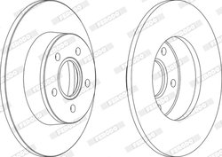 DISC FRANA FERODO DDF1497C - Compatibil cu FORD