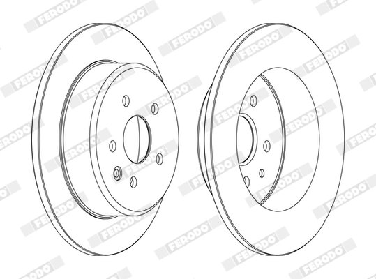 DISC FRANA FERODO DDF1499C - Compatibil cu LEXUS, TOYOTA