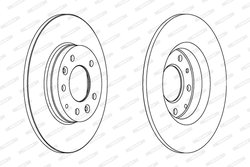 DISC FRANA FERODO DDF1500C - Compatibil cu MAZDA