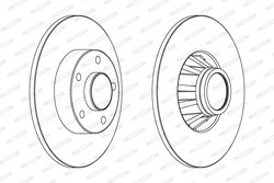DISC FRANA FERODO DDF1498C-1 - Compatibil cu NISSAN, OPEL, RENAULT, VAUXHALL