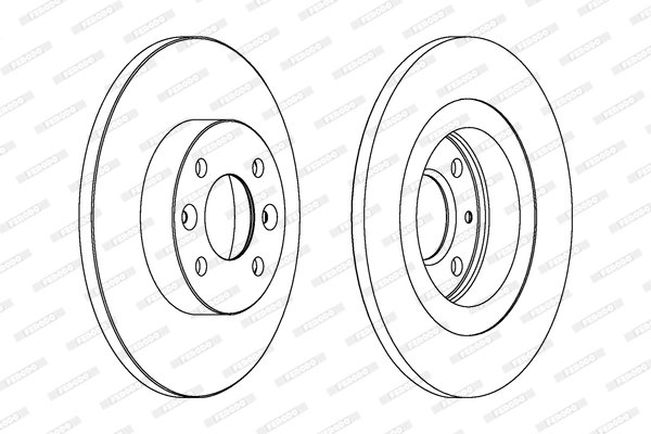 DISC FRANA FERODO DDF1502C - Compatibil cu DACIA, RENAULT, SMART