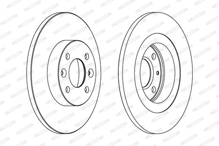 DISC FRANA FERODO DDF1502C - Compatibil cu DACIA, RENAULT, SMART