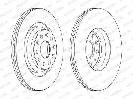 DISC FRANA FERODO DDF1503C - Compatibil cu AUDI, CUPRA, SEAT, SKODA, VW